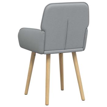 Esszimmerstühle 2 Stk. Stoff Hellgrau 56,5 x 50 x 87,5 cm