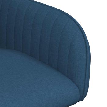 Esszimmerstühle 2 Stk. Stoff Blau 56,5 x 50 x 87,5 cm