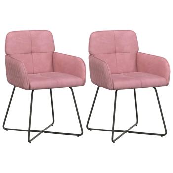 Esszimmerstühle 2 Stk. Samt Rosa 59 x 56,5 x 86 cm