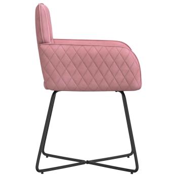 Esszimmerstühle 2 Stk. Samt Rosa 59 x 56,5 x 86 cm
