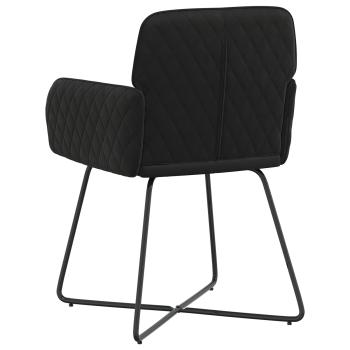 Esszimmerstühle 2 Stk. Samt Schwarz 59 x 56,5 x 86 cm