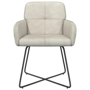 Esszimmerstühle 2 Stk. Samt Creme 59 x 56,5 x 86 cm