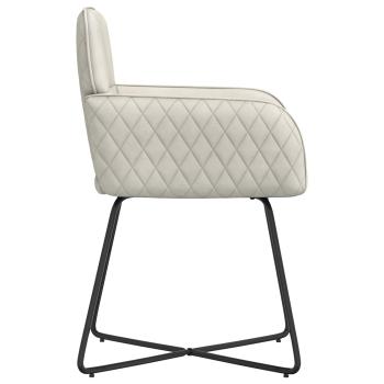 Esszimmerstühle 2 Stk. Samt Creme 59 x 56,5 x 86 cm