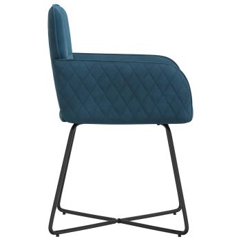 Esszimmerst?hle 2 stk. Samt Blau 59 x 56,5 x 86 cm