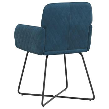 Esszimmerst?hle 2 stk. Samt Blau 59 x 56,5 x 86 cm