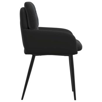Esszimmerstühle 2 Stk. Samt Schwarz 59 x 59,5 x 90 cm