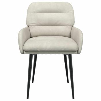 Esszimmerstühle 2 Stk. Samt Creme 59 x 59,5 x 90 cm