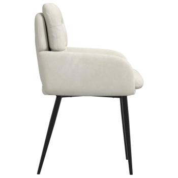Esszimmerstühle 2 Stk. Samt Creme 59 x 59,5 x 90 cm