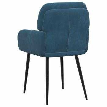 Esszimmerstühle 2 Stk. Samt Blau 59 x 59,5 x 90 cm