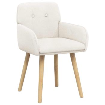 Esszimmerstühle 2 Stk. Bouclé Creme 59 x 57 x 85 cm