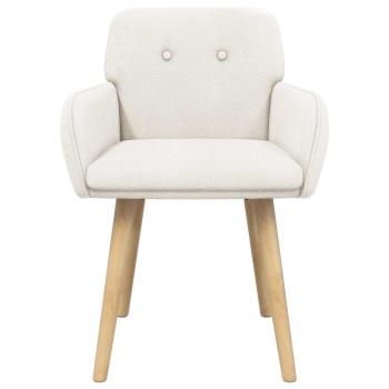 Esszimmerstühle 2 Stk. Bouclé Creme 59 x 57 x 85 cm
