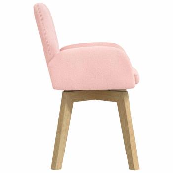 Drehstuhl Esszimmer 2 Stk. Bouclé Rosa 54 x 58 x 87 cm