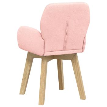 Drehstuhl Esszimmer 2 Stk. Bouclé Rosa 54 x 58 x 87 cm