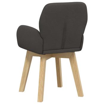Drehstuhl Esszimmer 2 Stk. Bouclé Dunkelgrau 54 x 58 x 87 cm
