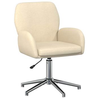 Drehstuhl 54 x 58 x 90 cm Creme Stoff