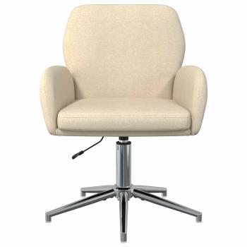 Drehstuhl 54 x 58 x 90 cm Creme Stoff