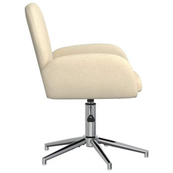 Drehstuhl 54 x 58 x 90 cm Creme Stoff