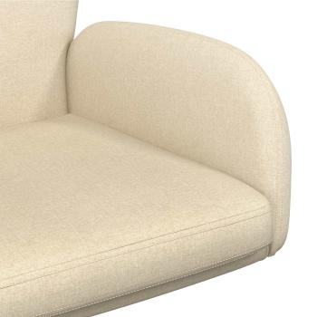 Drehstuhl 54 x 58 x 90 cm Creme Stoff