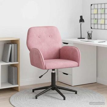 ARDEBO.de - Drehstuhl 54 x 55 x 90 cm Rosa Samt