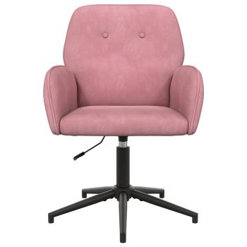 Drehstuhl 54 x 55 x 90 cm Rosa Samt