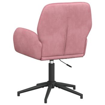 Drehstuhl 54 x 55 x 90 cm Rosa Samt