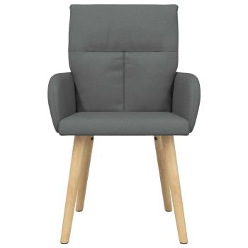 Esszimmerstühle 2 Stk. Stoff Dunkelgrau 60 x 56 x 96 cm