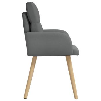 Esszimmerstühle 2 Stk. Stoff Dunkelgrau 60 x 56 x 96 cm