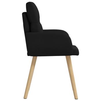 Esszimmerstühle 2 Stk. Stoff Schwarz 60 x 56 x 96 cm