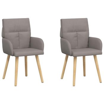 Esszimmerstühle 2 Stk. Stoff Taupe 60 x 56 x 96 cm