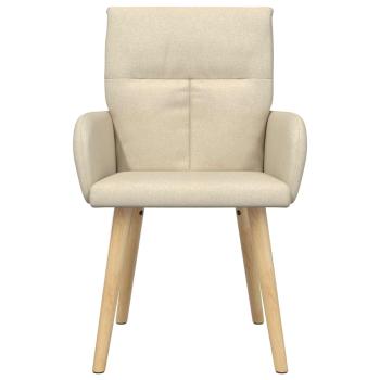 Esszimmerstühle 2 stk. Stoff Creme 60 x 56 x 93 cm