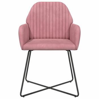 Esszimmerstühle 2 stk. Samt Rosa 55 x 50 x 84 cm