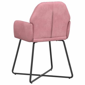 Esszimmerstühle 2 stk. Samt Rosa 55 x 50 x 84 cm