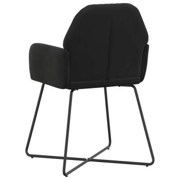 Esszimmerstühle 2 Stk. Samt Schwarz 55 x 50 x 84 cm