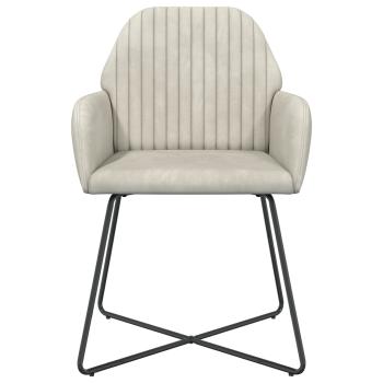 Esszimmerstühle 2 Stk. Samt Creme 55 x 50 x 84 cm