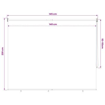 Außenrollo 90% UV-Block Terrakotta 140 x 230 cm HDPE