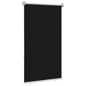 Außenrollo 90% UV-Block Schwarz 80 x 140 cm HDPE