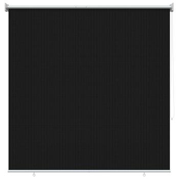 Außenrollo 90% UV-Block Schwarz 140 x 140 cm HDPE