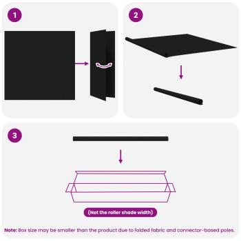 Außenrollo 90% UV-Block Schwarz 140 x 140 cm HDPE
