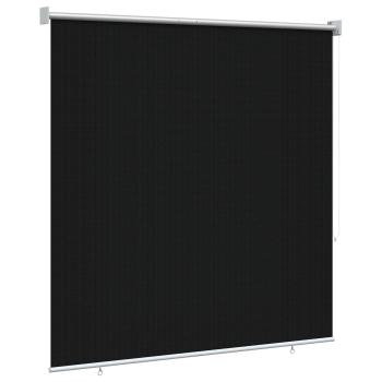 Außenrollo 90% UV-Block Schwarz 140 x 140 cm HDPE