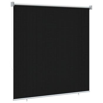 Außenrollo 90% UV-Block Schwarz 140 x 140 cm HDPE