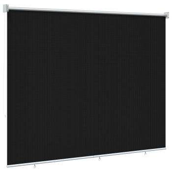 Außenrollo 90% UV-Block Schwarz 200 x 140 cm HDPE