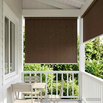Außenrollo 90% UV-Block Braun 60 x 140 cm HDPE