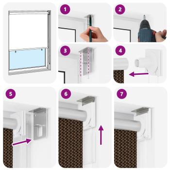 Außenrollo 90% UV-Block Braun 80 x 140 cm HDPE