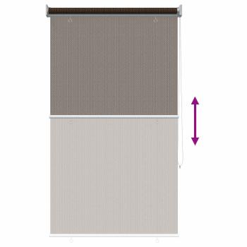Außenrollo 90% UV-Block Braun 80 x 140 cm HDPE