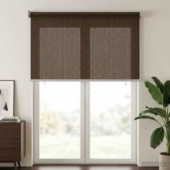 ARDEBO.de - Außenrollo 90% UV-Block Braun 120 x 230 cm HDPE