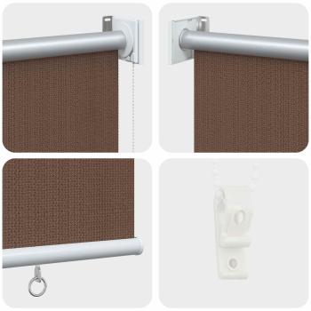 Außenrollo 90% UV-Block Taupe 60 x 140 cm HDPE