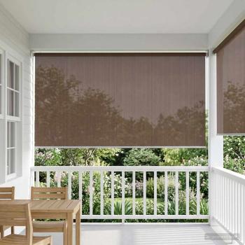 ARDEBO.de - Außenrollo 90% UV-Block Taupe 180 x 140 cm HDPE