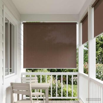 Außenrollo 90% UV-Block Taupe 240 x 140 cm HDPE