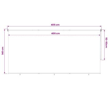Außenrollo 90% UV-Block Taupe 400 x 140 cm HDPE