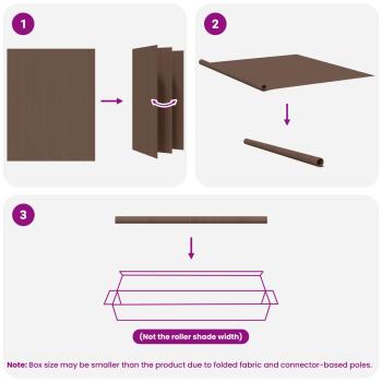 Außenrollo 90% UV-Block Taupe 400 x 140 cm HDPE